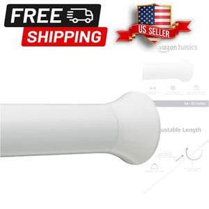 Stylish White Tension Curtain Rod up to 90" - Adjustable for Indoor/Outdoor Use - Picture 1 of 8