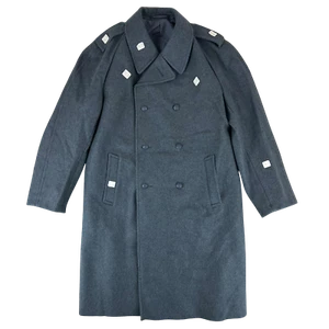 Finnish Army Greatcoat M65 Grey Wool Vintage 1980s Large - Picture 1 of 10