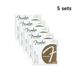 5 sets Fender 70XL 80/20 Bronze Extra Light Acoustic Guitar Strings 10-48 - Picture 1 of 4
