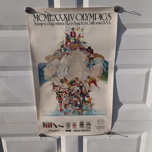 Vtg Collectable 1984 Olympics Poster Lithograph By Trena Joiner 36x21.5 Lip Balm - Picture 1 of 8