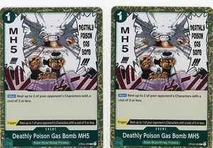 ONE PIECE Card Game Pillars of Strength DEATHLY POISON GAS X2 OP03-038 R FOIL - Picture 1 of 1