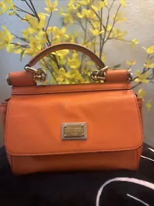 Dolce & Gabbana Miss Sicily Ivory Leather Small Top Handle Clutch Bag - Picture 1 of 11