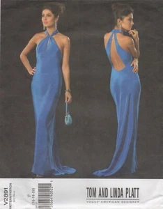 Vogue Sewing Pattern 2891 EASY Dress by Tom Linda Platt Bias Cut Sz 16 18 20 New - Picture 1 of 13