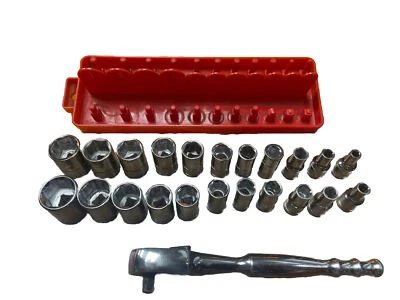 Blue Point 1/4 Socket/Ratchet Socket Tray Set 24-piece  No. 67200 (Bin 13-2) - Image 1 of 4