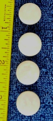 Cream colored plastic mother of pearl buttons 11/16 inch diameter set of 4 - Image 1 of 3