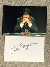Chris ‘Jesus’ Ferguson Poker Star Signed Index Card With Picture *Genuine*