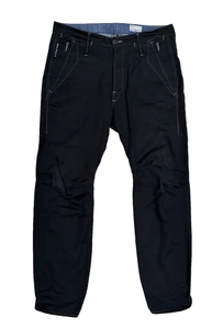 G-Star 'DIDLEY 3D CHINO TAPERED COJ' Black Premium Twill **RARE** Size W33 L32 - Picture 1 of 9