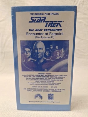 1991 SEALED PROMO COPY STAR TREK NEXT GENERATION ORIGINAL PILOT EPISODE # 1 - Image 1 of 4