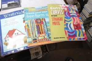 Lot of 3 Quilting Books Waterside, Free-form, Cutting Curves - Picture 1 of 4