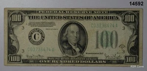 100 $ 1934 D FEDERAL RESERVE NOTE PHILIDELPHIA LIME GREEN SEAL #14592 - Bild 1 von 2