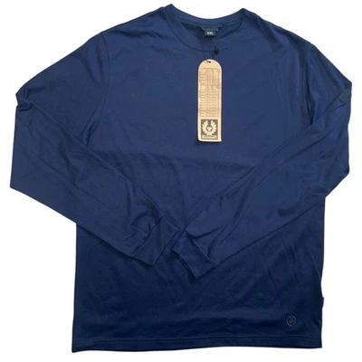 Camisa táctica Belstaff manga larga cuello redondo azul marino algodón nailon talla XXL Foto 1 de 4