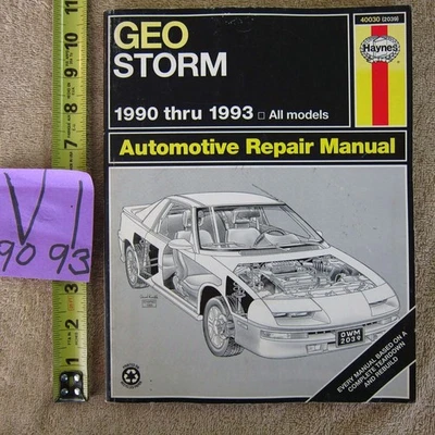 Haynes auto repair manual Geo storm 1990 1991 1992 1993 - Image 1 of 4