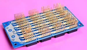 Scheda PC prototipo avvolgicavo vintage 20 x supporti IC DIP14 16-20P-14H oro rottami - Foto 1 di 4