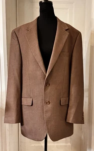 Vintage Ralph Lauren Herren Sport Mantel Blazer 42 L Braun 2 Knopf Classic Fit Macy's - Bild 1 von 12