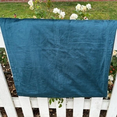 West Elm Velvet Luster Single Drape Regal Blue Unlined Cotton Blend 48x108 GUC - Image 1 of 4