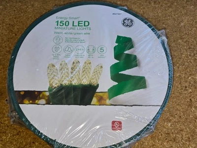 GE Energy Smart 150-Count Warm White LED Mini Diamond Cut Lights with Green Wire - Image 1 of 4
