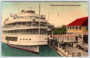 1959 SS STE CLAIRE SEGELN zum BOBLO PARK KANADA VERSTORBENER VERGNÜGUNGSPARK POSTKARTE - Bild 1 von 2