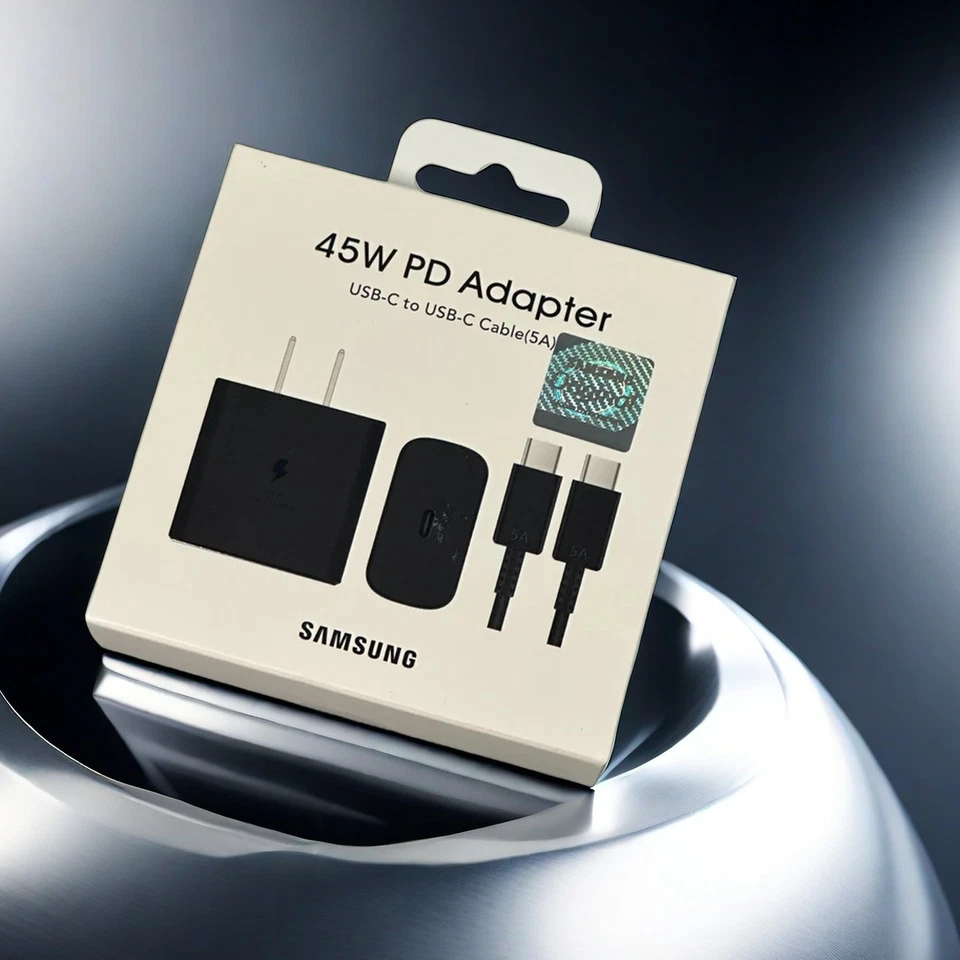 ✅Cargador de pared súper rápido 45 W + 6 pies tipo USB-C para Samsung Galaxy S23 S22 S21 S24 Foto 1 de 4