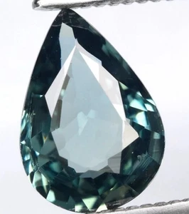 Rare saphir d’Auvergne 0,76 carats 7.2x5mm VS taille poire - Imagen 1 de 4