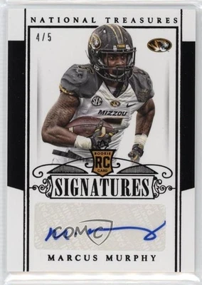 2015 National Treasures College Century Black /5 Marcus Murphy Rookie Auto RC - Image 1 of 2