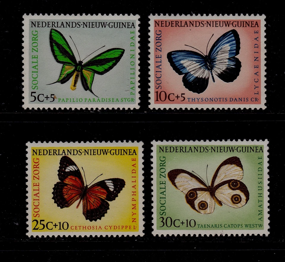 Netherlands New Guinea Postage Stamps 'Butterflies' MNH Set Fresh (4v). - Image 1 of 1