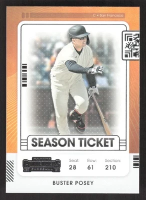 2021 Panini Contenders #34 Buster Posey - Image 1 of 2