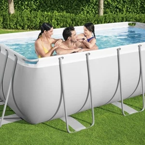 Bestway Set Piscina Power Steel Rettangolare 404x201x100 cm - Foto 1 di 10