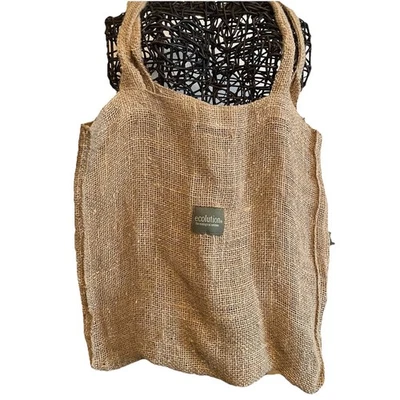 Ecolution 托特包 100% 大麻复古节日袋环保钱包 Lagenlook — 第 1/4 张图片