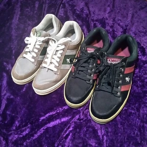 2 paia! Penguin Uomo 12 Scarpe da Ginnastica Basse Nero Verde Bianco Jingle Casual Belle - Foto 1 di 24