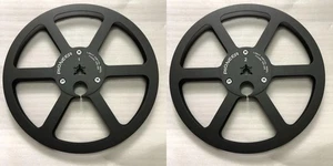One Pair standard metal aluminum 7 '' Black Tape reel for Pioneer tape recorder - Picture 1 of 6
