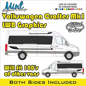 LWB VOLKSWAGEN CRAFTER VW Camper MOTORHOME MK2 Decals Stickers Van Graphics 010 - Picture 1 of 4