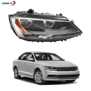 Passenger Headlight For Volkswagen Jetta 2011-2018 Black Halogen Type Factory - Picture 1 of 13