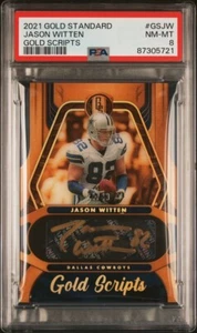 2021 Gold Standard Jason Witten /49 Gold Scripts Auto Cowboys GS-JW PSA 8 - Picture 1 of 2