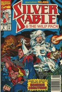 Silver Sable & the Wild Pack #8 NM- 9.2 Newsstand Marvel Comics Paladin app. - Bild 1 von 2