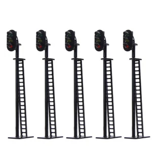 5pcs Model Railway 1:76 Block Signals G/Y/R OO Scale 8.2cm 12V Led JTD02 - Picture 1 of 6