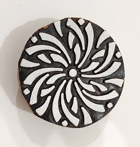 Estampillas textiles de madera indias bloque de impresión de madera sello floral bloque de decoración AZ-1 - Imagen 1 de 6