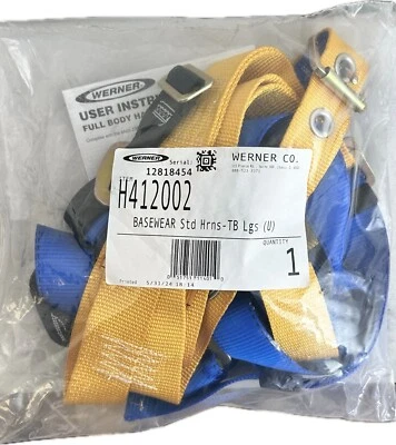 Arnés estándar Werner H412002 Base Wear con patas TB universal (sellado) Foto 1 de 3
