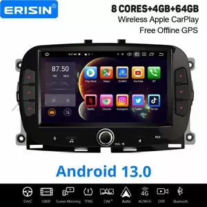 64GB Android 13 CarPlay DAB+ Autoradio 8 Kern BT GPS USB Fiat 500 500C 500S 500E - Bild 1 von 19