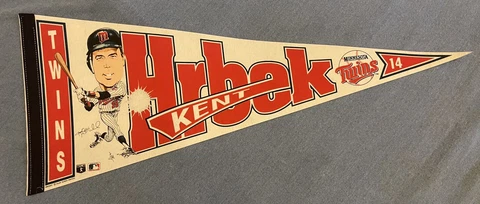 Vintage Kent Hrbek Minnesota Twins Salem Screen Printer 30" Pennant Banner Cover