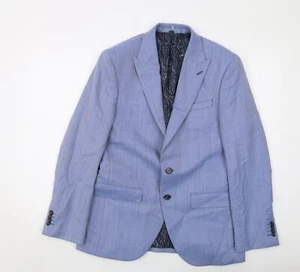 Marks and Spencer Mens Blue Polyester Jacket Suit Jacket Size 38 Regular - Picture 1 of 10