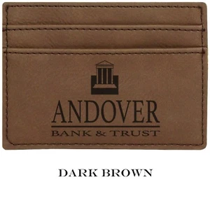 Personalized Engraved Leather Money Clip Men's Dark Brown Groomsmen Gift for him - Picture 1 of 1