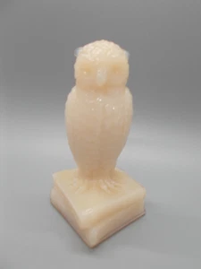 Vintage Degenhart Glass Owl Ivory 3.0 Inches--GLOWS - Picture 1 of 6
