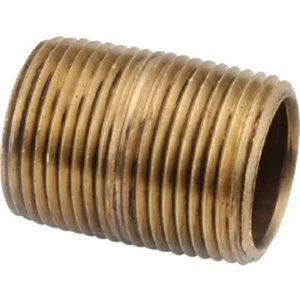(12)-Anderson Metals 1-1/4 In. x Close Red Brass Nipple 38300-20 - Picture 1 of 1