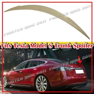 12-25 Fit For Tesla Model S 4D Sedan DTO Look Rear Trunk Boot Spoiler Unpainted - Bild 1 von 6