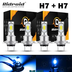 4X Kit de bombillas de faros LED H7 haz alto azul para HONDA CBR 1000 RR (SC57) 04-06 - Imagen 1 de 19