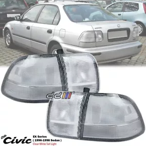 Clear White Rear Tail Light Lamp For Honda Civic 4Door Sedan EJ EJ6 EK 96-98 - Picture 1 of 8