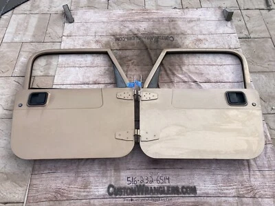 Jeep Wrangler TJ LJ 1997-2006 puertas duras completas bronceado 1998 1999 2000 2001 2002 fabricante original Foto 1 de 4