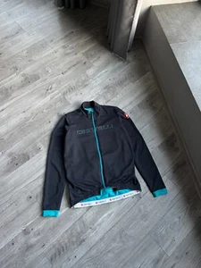 Castelli grey longsleeve big logo jersey full zip jacket Size: XXL - Picture 1 of 12