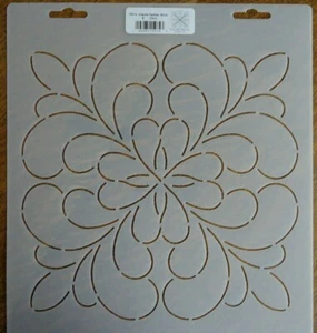 Plantilla Acolchado Adante Pluma Bloque 9" 23cm QC Coser Edredón Bordado RB74 Artesanía - Imagen 1 de 1