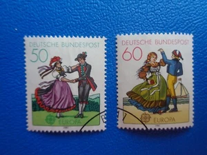 BRD, 1981, Michel: 1096 + 1097, set, Europa 1981 - folklore, timbrato - Foto 1 di 1